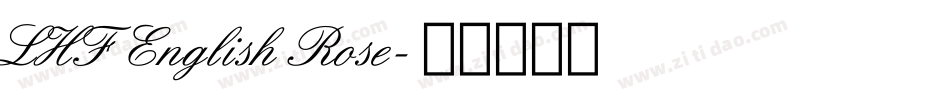 LHF English Rose字体转换